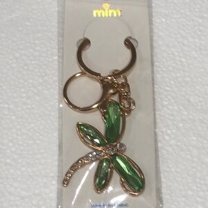 Green Dragonfly Keychain NWT